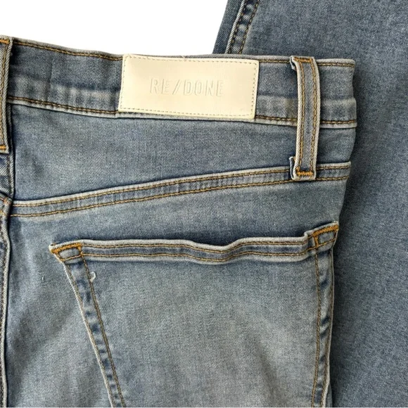 Re/Done Light Blue faded 90 loose fitted Straight Leg redone lux Jeans NEW Sz 27 - Picture 10 of 14